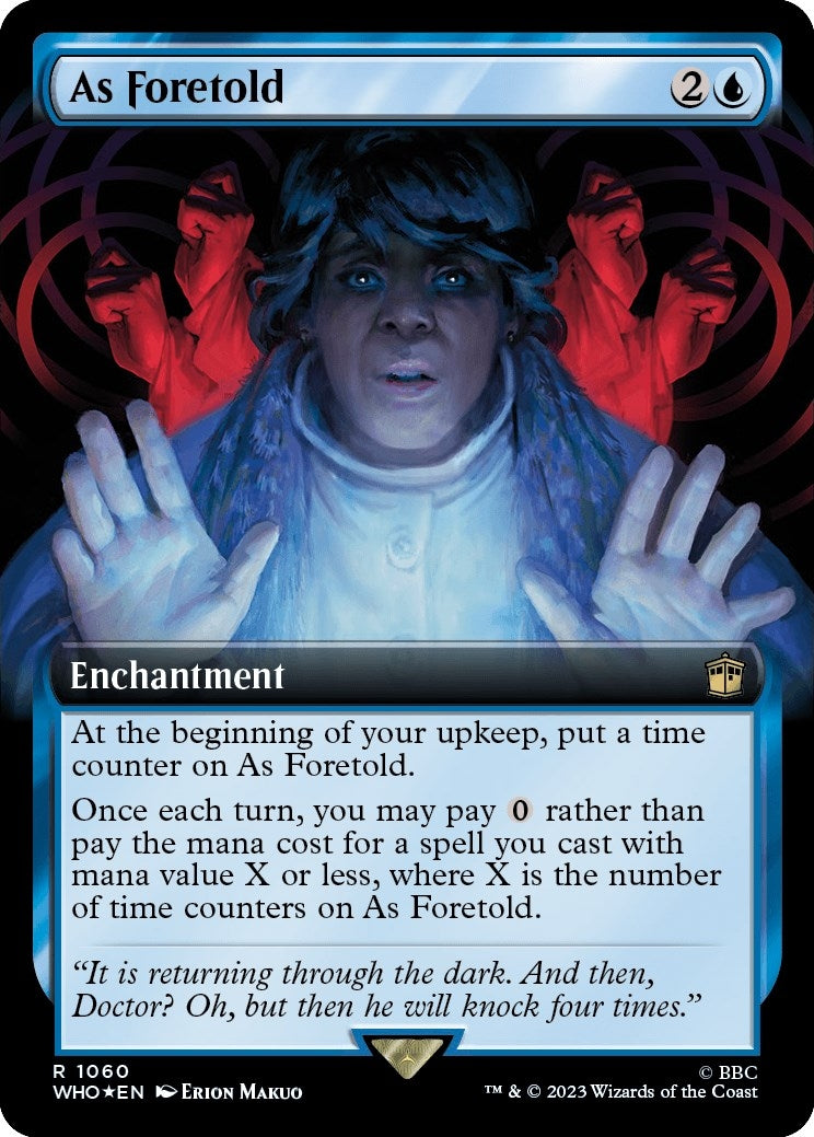 Image for As Foretold (Extended Art) (Surge Foil) (1060) (WHO) - Magic: The Gathering