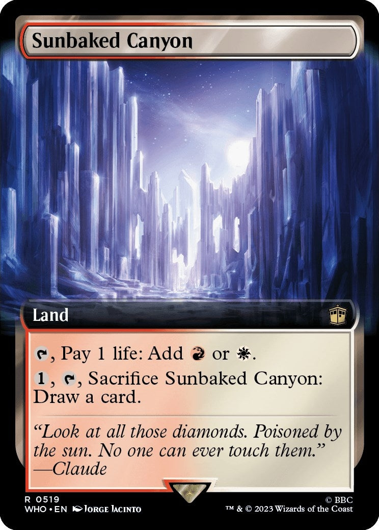Image for Sunbaked Canyon (Extended Art) (519) (WHO) - Magic: The Gathering