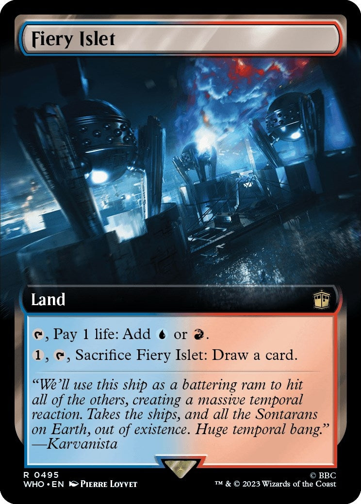 Image for Fiery Islet (Extended Art) (495) (WHO) - Magic: The Gathering