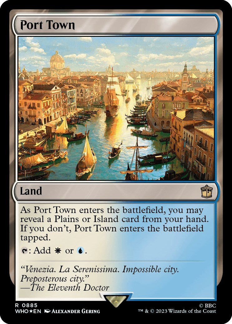 Image for Port Town (Surge Foil) (885) (WHO) - Magic: The Gathering
