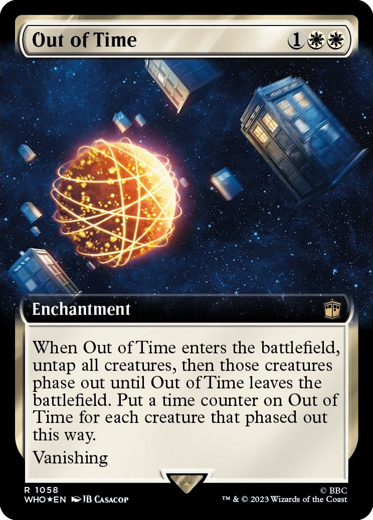Image for Out of Time (Extended Art) (Surge Foil) (1058) (WHO) - Magic: The Gathering