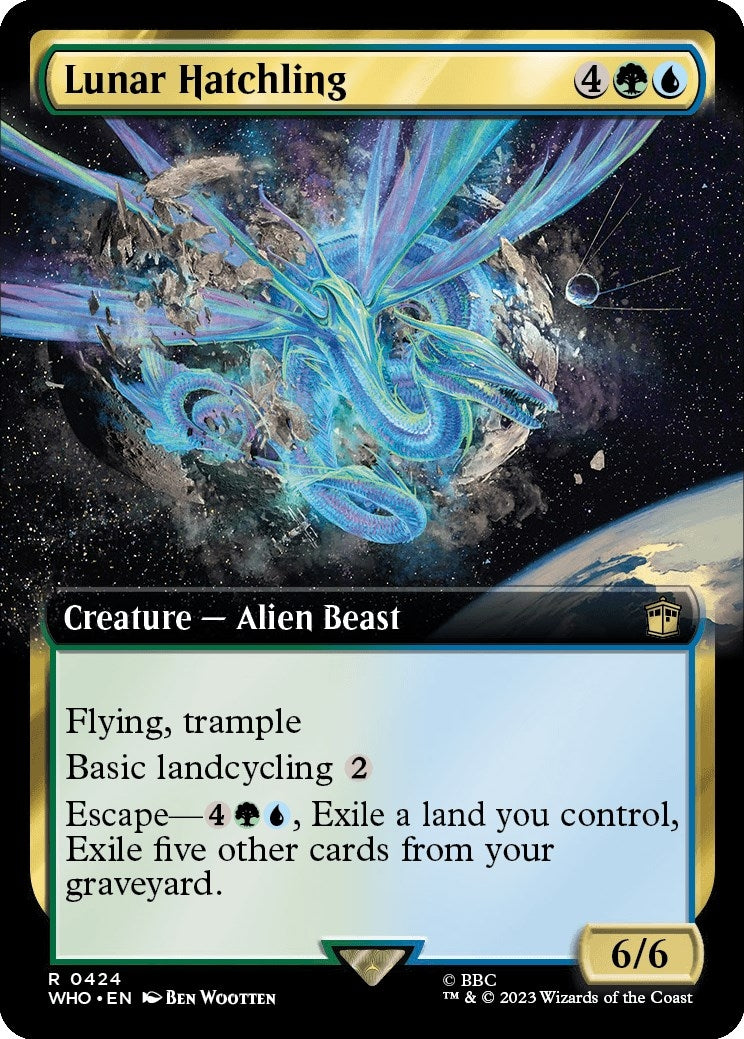 Image for Lunar Hatchling (Extended Art) (424) (WHO) - Magic: The Gathering