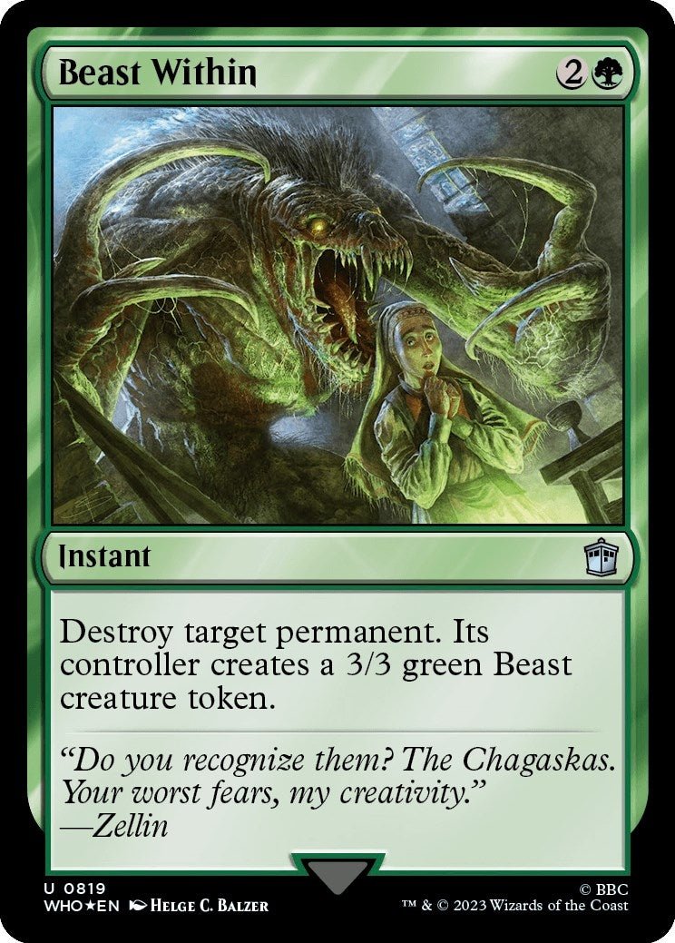 Image for Beast Within (Surge Foil) (819) (WHO) - Magic: The Gathering