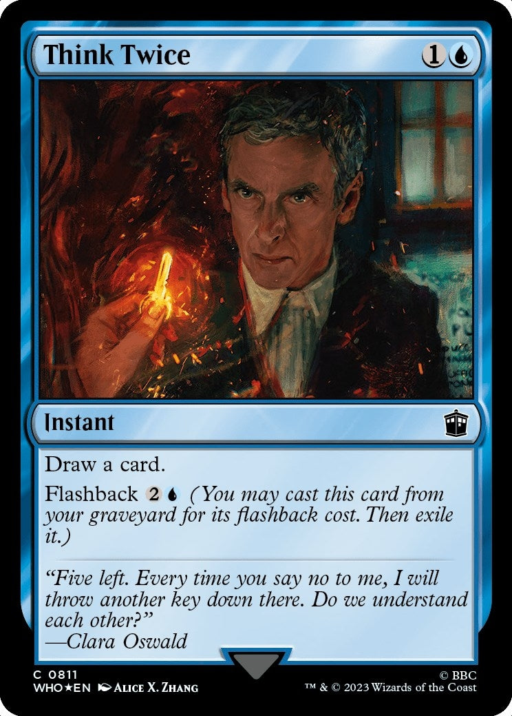 Image for Think Twice (Surge Foil) (811) (WHO) - Magic: The Gathering