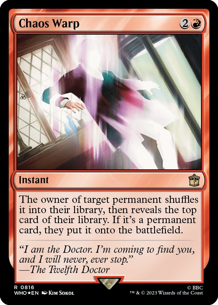 Image for Chaos Warp (Surge Foil) (816) (WHO) - Magic: The Gathering