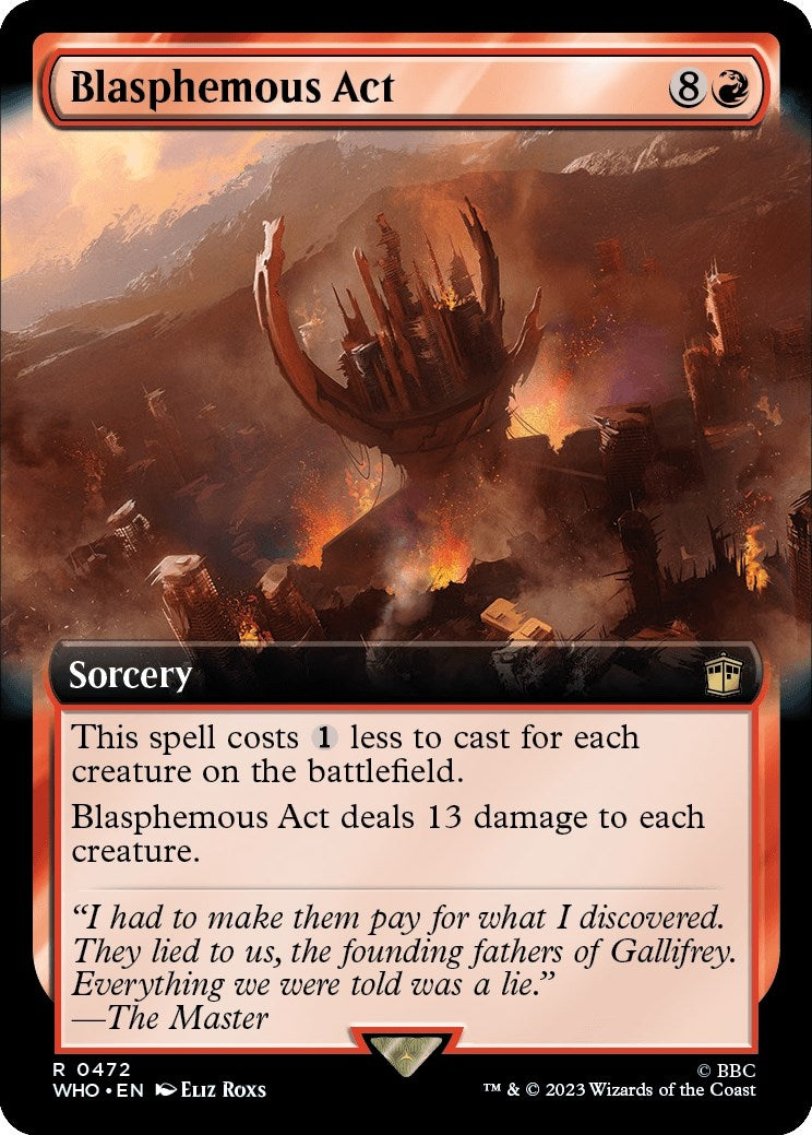 Image for Blasphemous Act (Extended Art) (472) (WHO) - Magic: The Gathering
