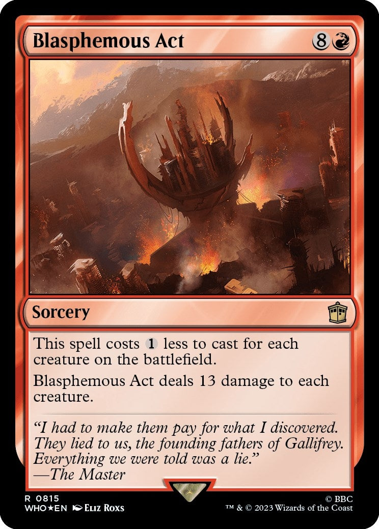 Image for Blasphemous Act (Surge Foil) (815) (WHO) - Magic: The Gathering