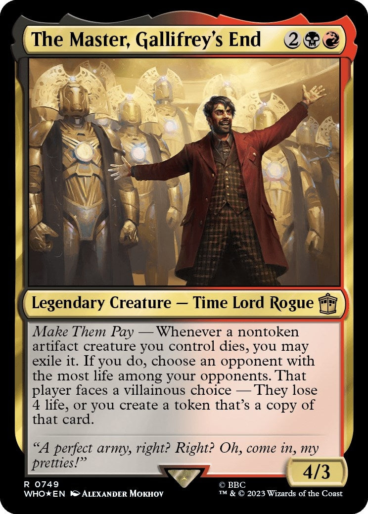 Image for The Master, Gallifrey's End (Surge Foil) (749) (WHO) - Magic: The Gathering