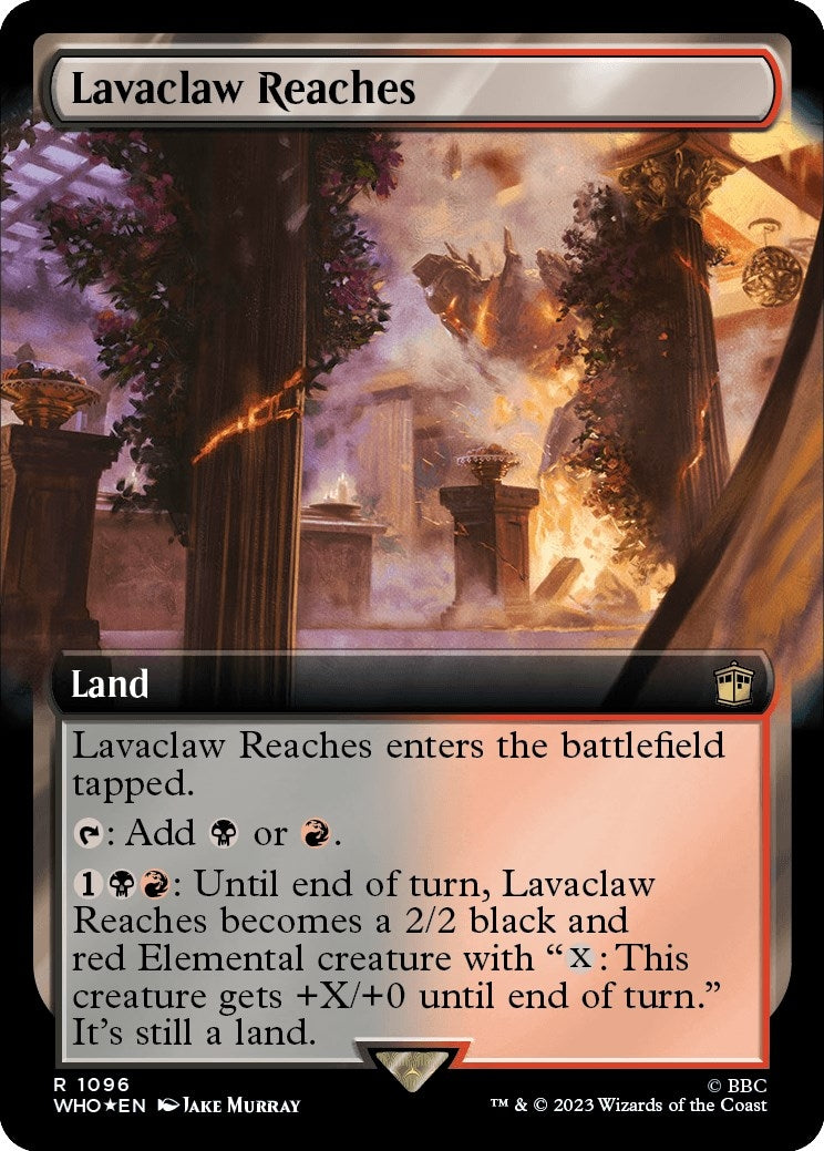 Image for Lavaclaw Reaches (Extended Art) (Surge Foil) (1096) (WHO) - Magic: The Gathering