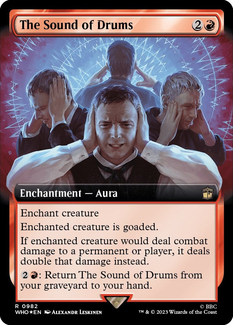 Image for The Sound of Drums (Extended Art) (Surge Foil) (982) (WHO) - Magic: The Gathering