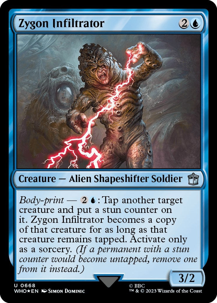 Image for Zygon Infiltrator (Surge Foil) (668) (WHO) - Magic: The Gathering