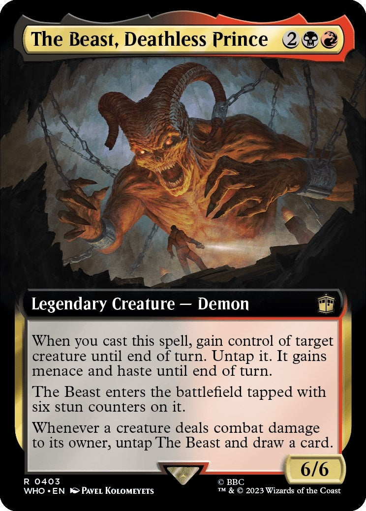 Image for The Beast, Deathless Prince (Extended Art) (403) (WHO) - Magic: The Gathering