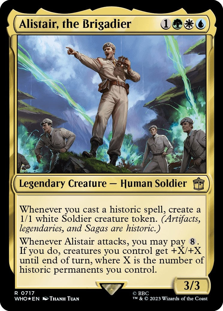Image for Alistair, the Brigadier (Surge Foil) (717) (WHO) - Magic: The Gathering