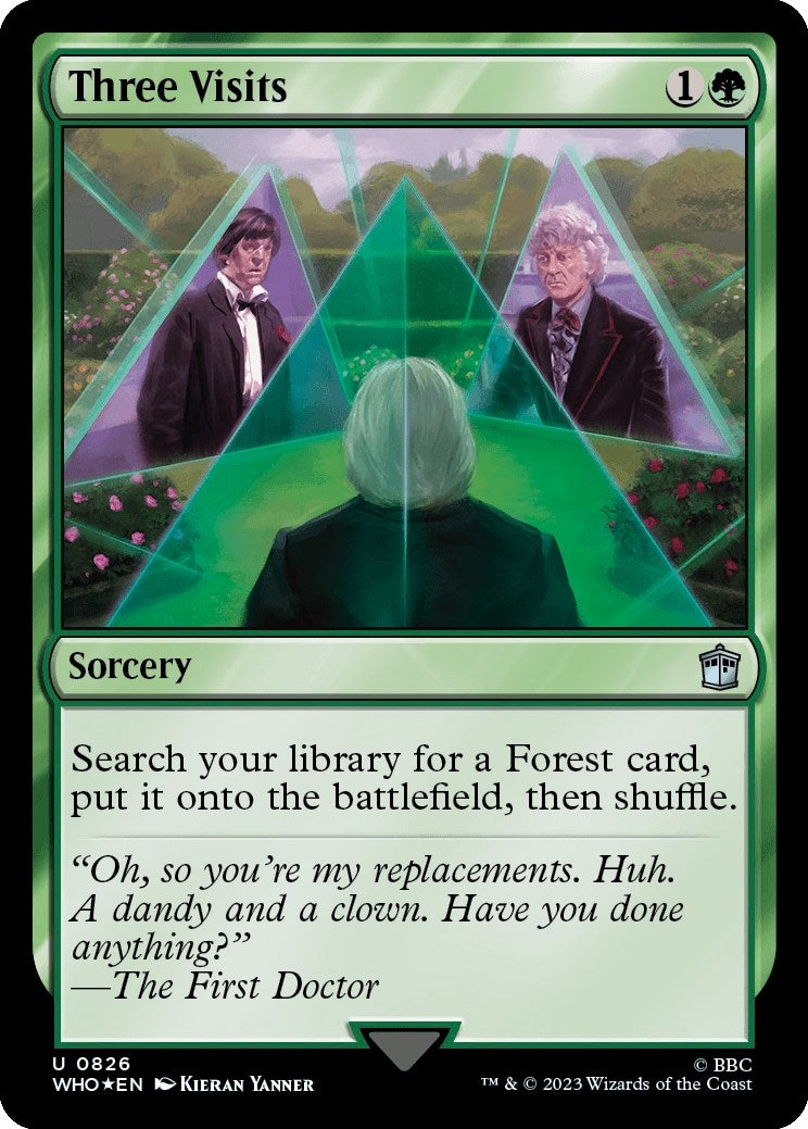 Image for Three Visits (Surge Foil) (826) (WHO) - Magic: The Gathering