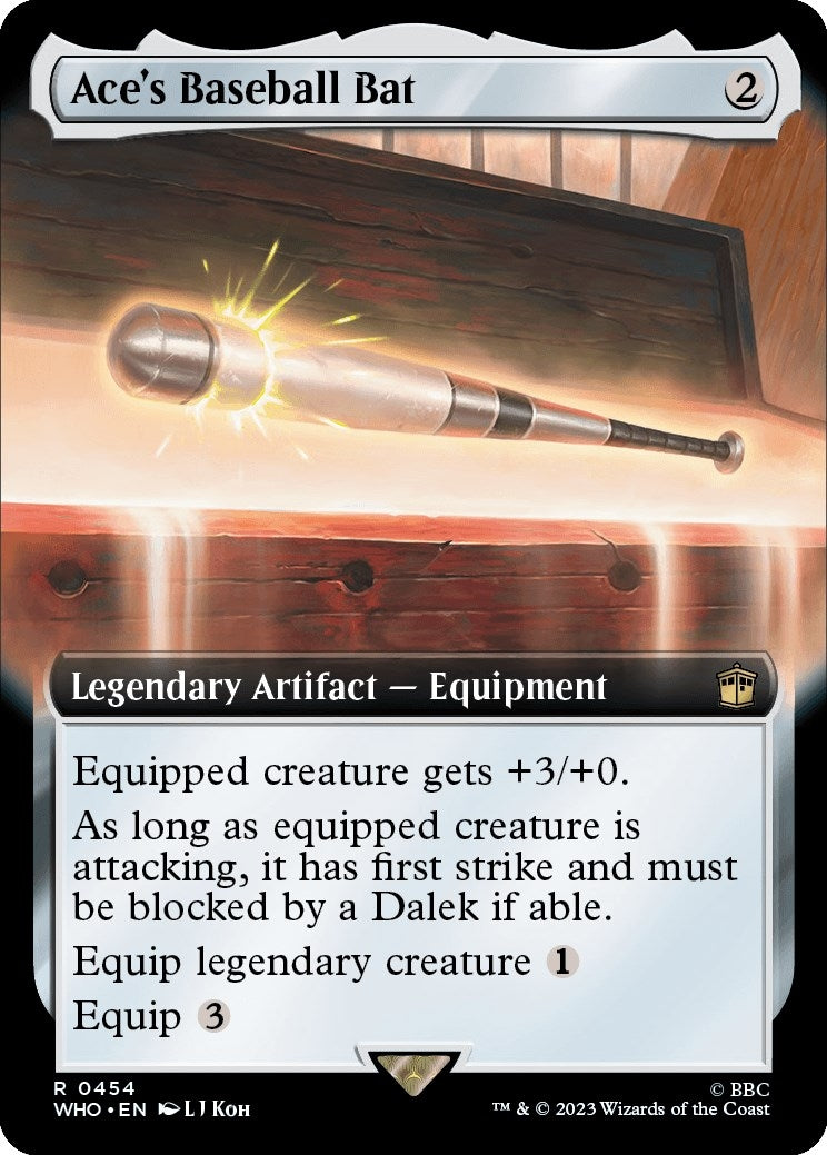 Image for Ace's Baseball Bat (Extended Art) (454) (WHO) - Magic: The Gathering