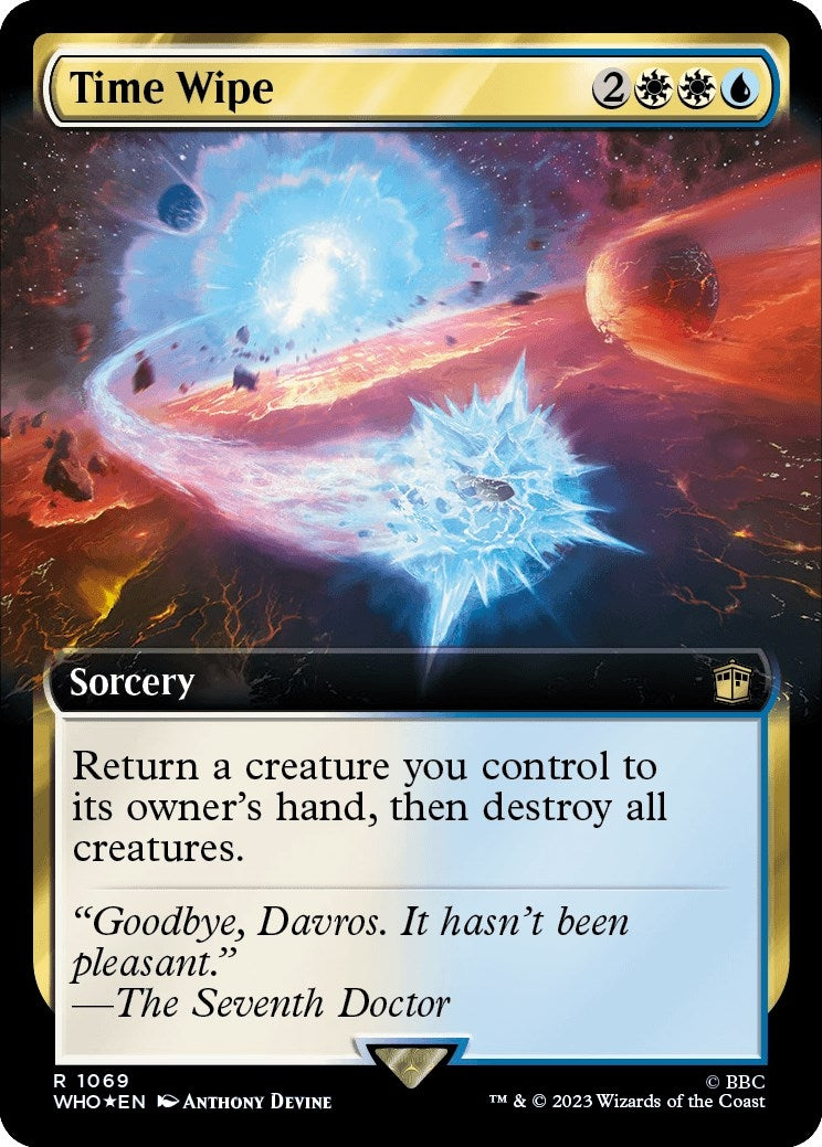 Image for Time Wipe (Extended Art) (Surge Foil) (1069) (WHO) - Magic: The Gathering