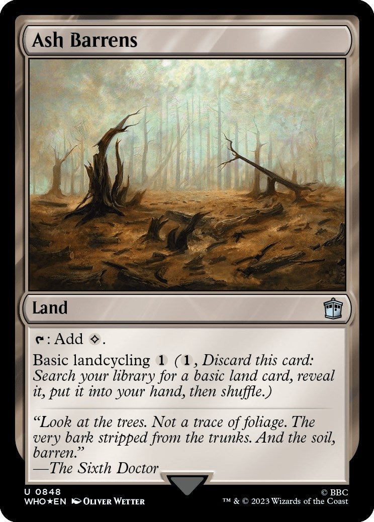 Image for Ash Barrens (Surge Foil) (848) (WHO) - Magic: The Gathering