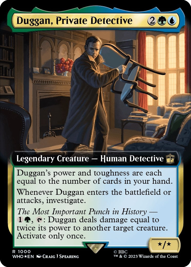 Image for Duggan, Private Detective (Extended Art) (Surge Foil) (1000) (WHO) - Magic: The Gathering