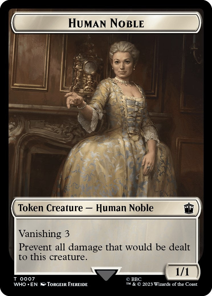Image for Human Noble // Cyberman Double-Sided Token (7 // 24) (WHO) - Magic: The Gathering