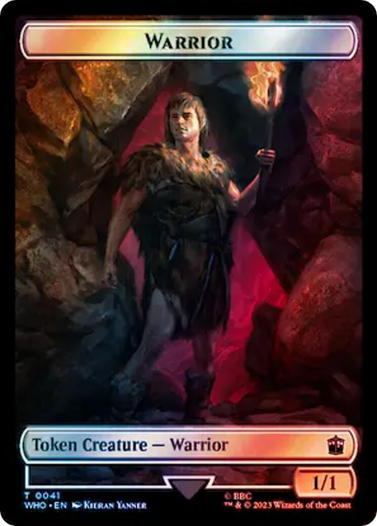 Image for Warrior // Treasure (0061) Double-Sided Token (Surge Foil) (41 // 61) (WHO) - Magic: The Gathering