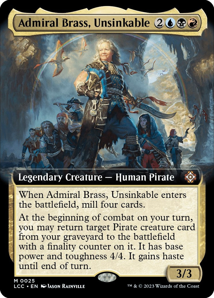 Image for Admiral Brass, Unsinkable (Extended Art) (25) (LCC) - Magic: The Gathering