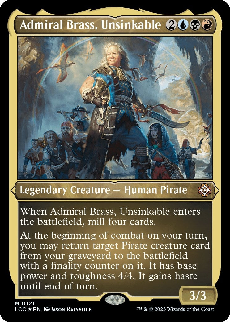 Image for Admiral Brass, Unsinkable (Display Commander) - Thick Stock (121) (LCC) - Magic: The Gathering