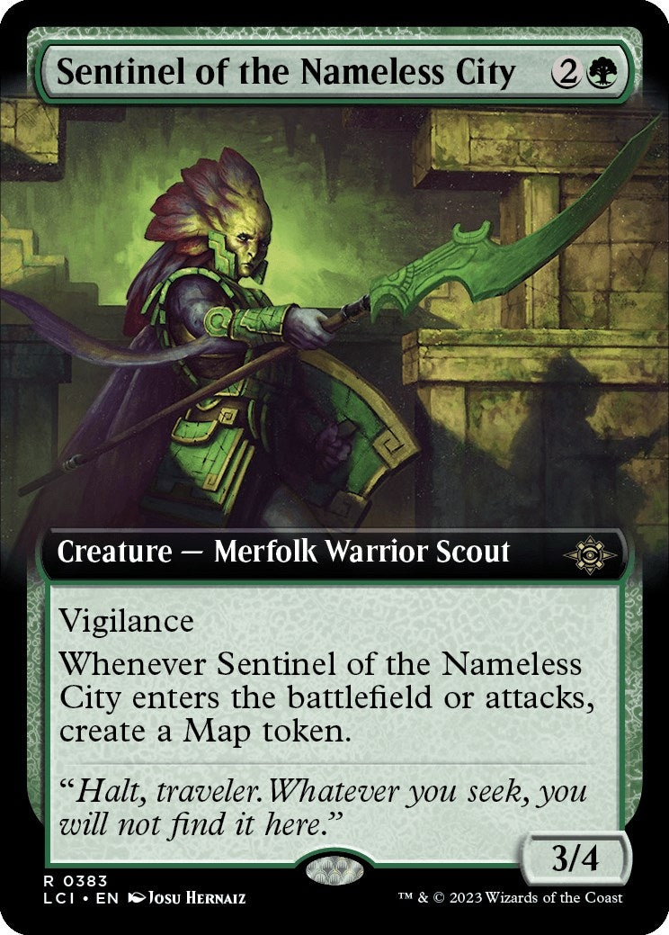 Image for Sentinel of the Nameless City (Extended Art) (383) (LCI) - Magic: The Gathering