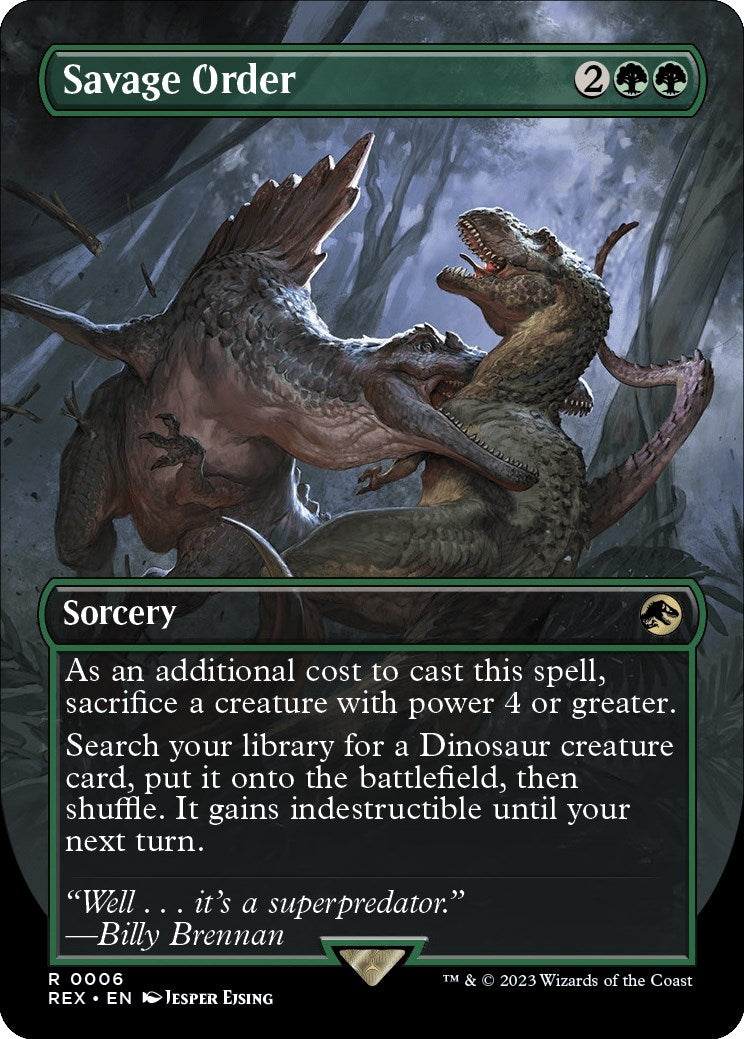 Image for Savage Order (Borderless) (6) (REX) - Magic: The Gathering