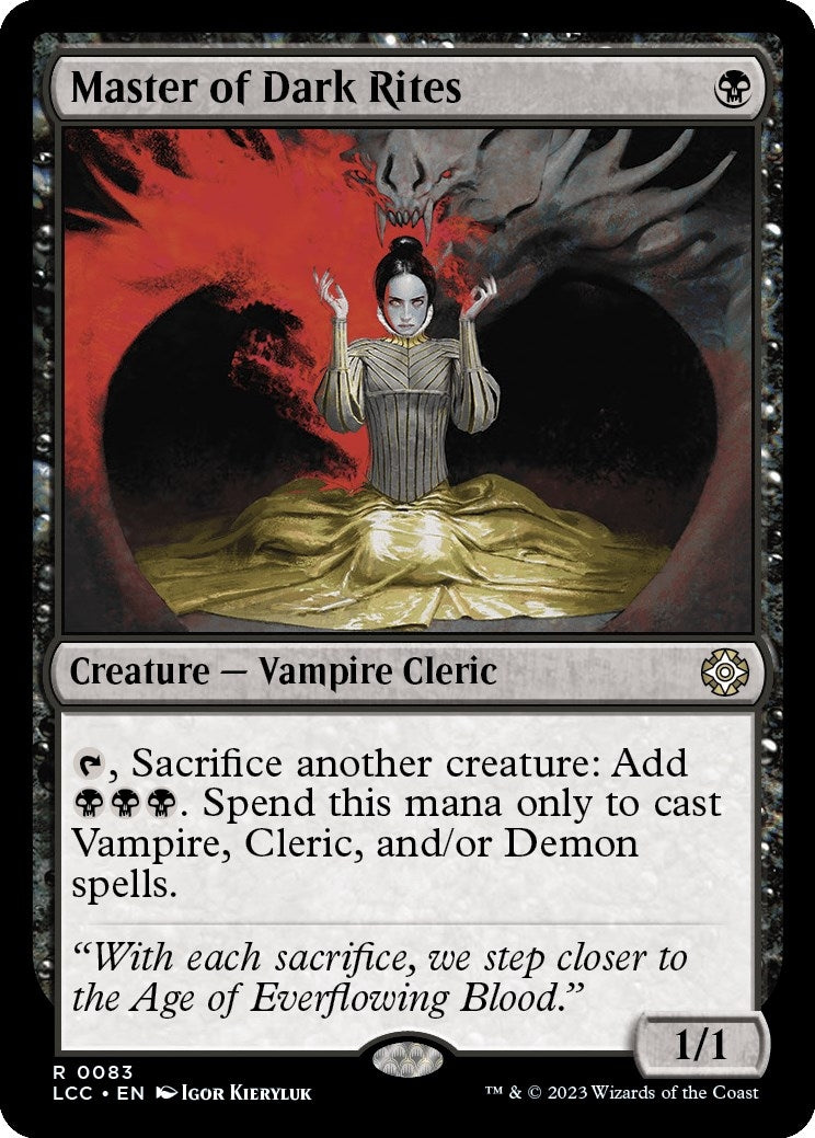 Image for Master of Dark Rites (83) (LCC) - Magic: The Gathering