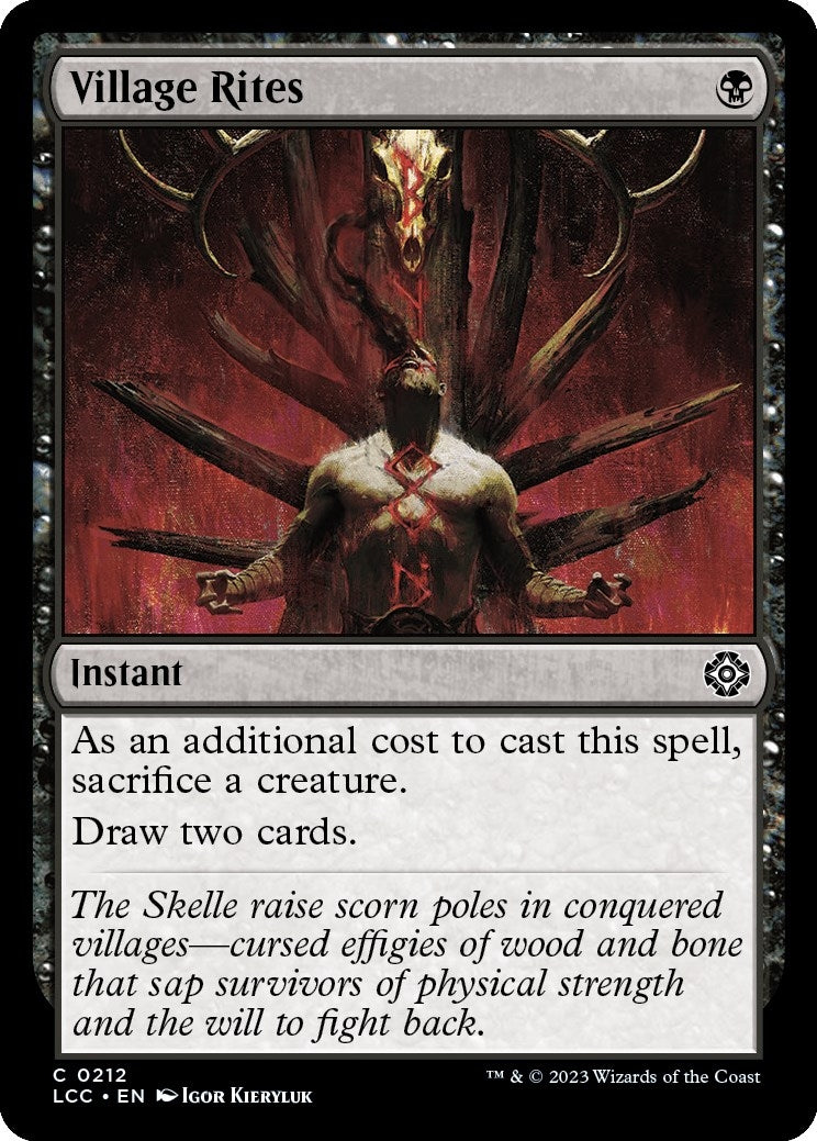 Image for Village Rites (212) (LCC) - Magic: The Gathering