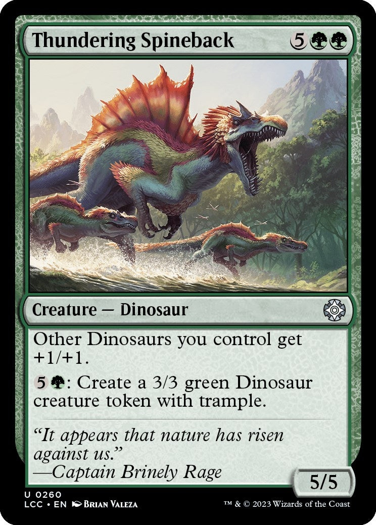 Image for Thundering Spineback (260) (LCC) - Magic: The Gathering