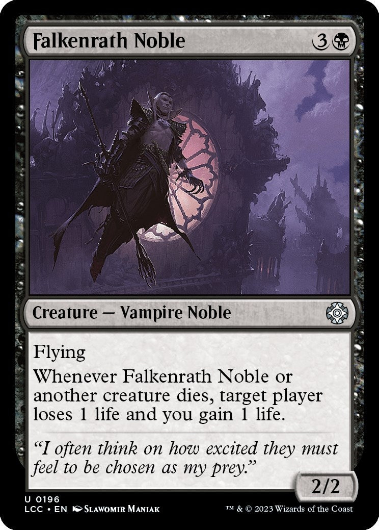 Image for Falkenrath Noble (196) (LCC) - Magic: The Gathering