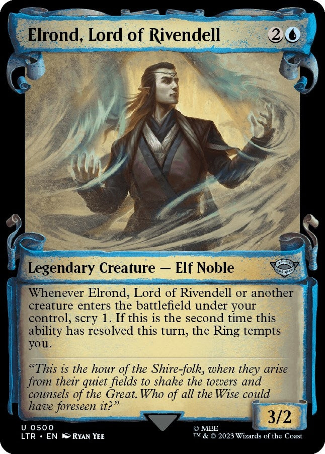 Image for Elrond, Lord of Rivendell (Showcase Scrolls) (500) (LTR) - Magic: The Gathering
