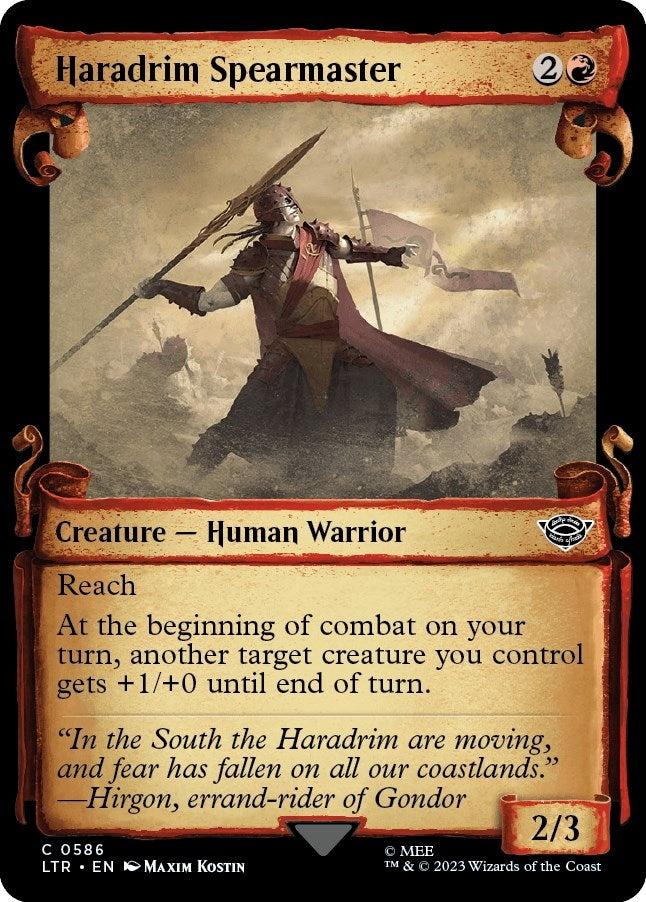 Image for Haradrim Spearmaster (Showcase Scrolls) (586) (LTR) - Magic: The Gathering