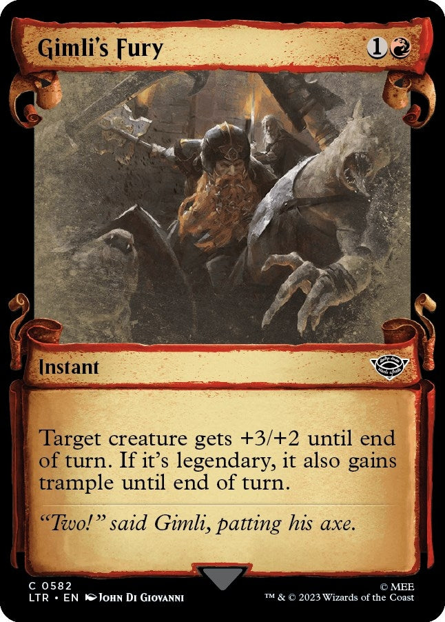 Image for Gimli's Fury (Showcase Scrolls) (582) (LTR) - Magic: The Gathering