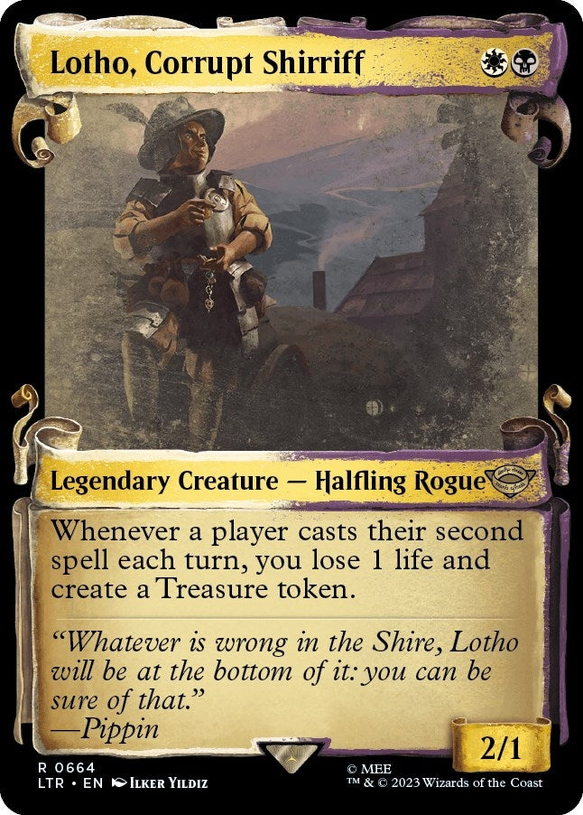 Image for Lotho, Corrupt Shirriff (Showcase Scrolls) (664) (LTR) - Magic: The Gathering