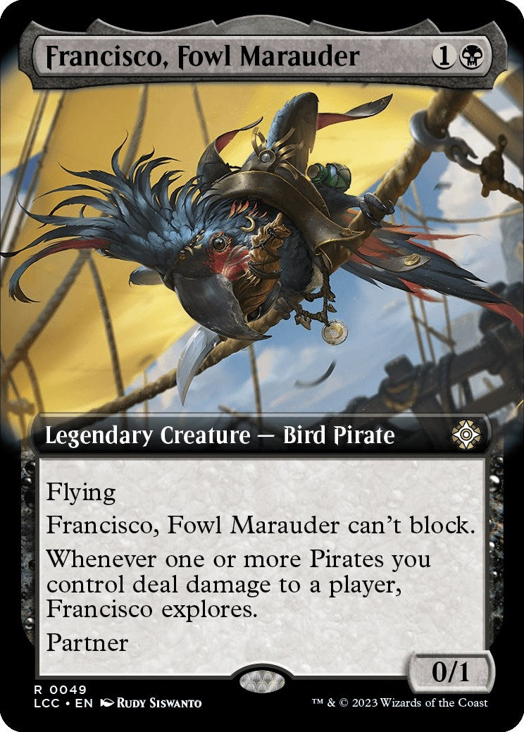 Image for Francisco, Fowl Marauder (Extended Art) (49) (LCC) - Magic: The Gathering