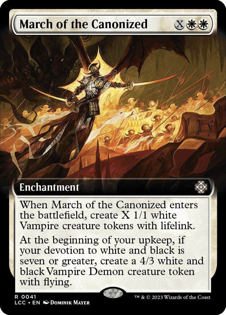 Image for March of the Canonized (Extended Art) (41) (LCC) - Magic: The Gathering