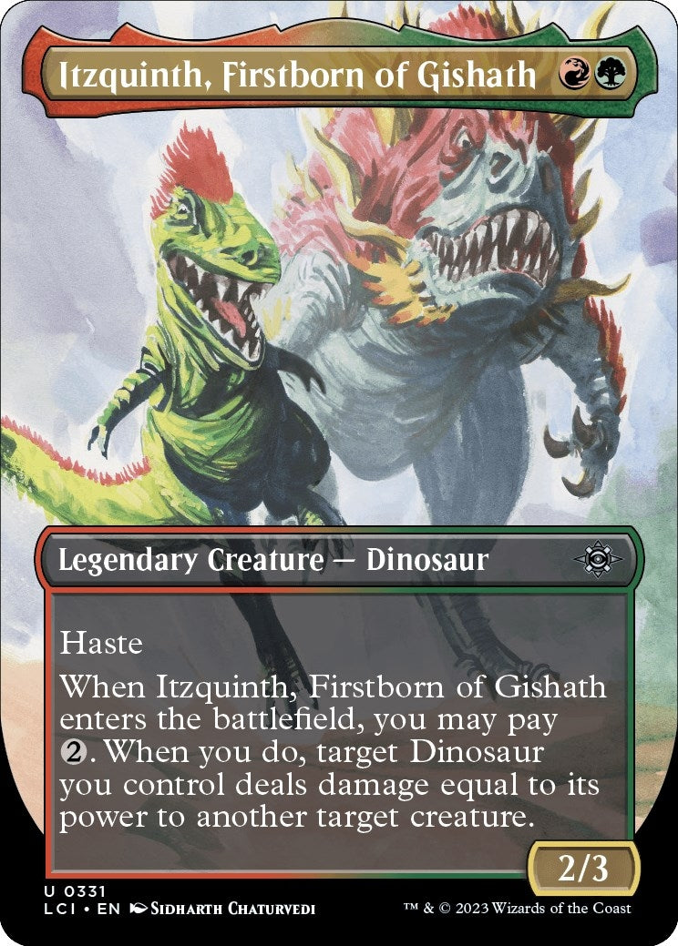 Image for Itzquinth, Firstborn of Gishath (Borderless) (331) (LCI) - Magic: The Gathering