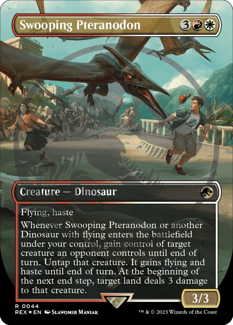Image for Swooping Pteranodon (Borderless) (Emblem) (44) (REX) - Magic: The Gathering