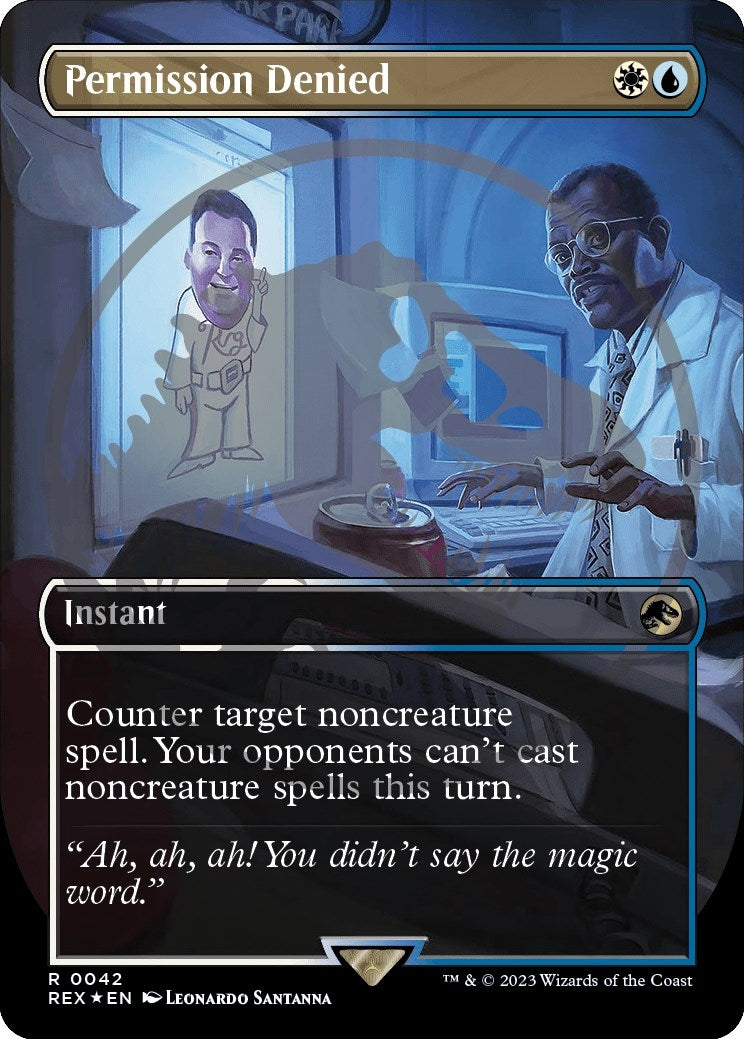 Image for Permission Denied (Borderless) (Emblem) (42) (REX) - Magic: The Gathering