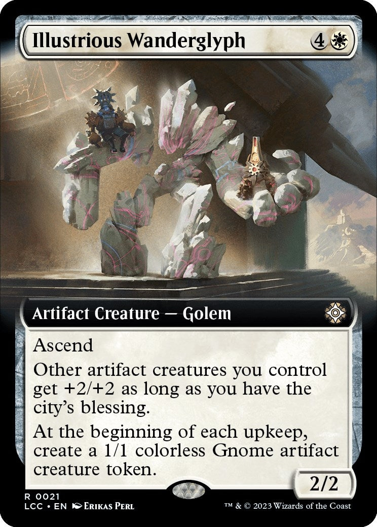 Image for Illustrious Wanderglyph (Extended Art) (21) (LCC) - Magic: The Gathering