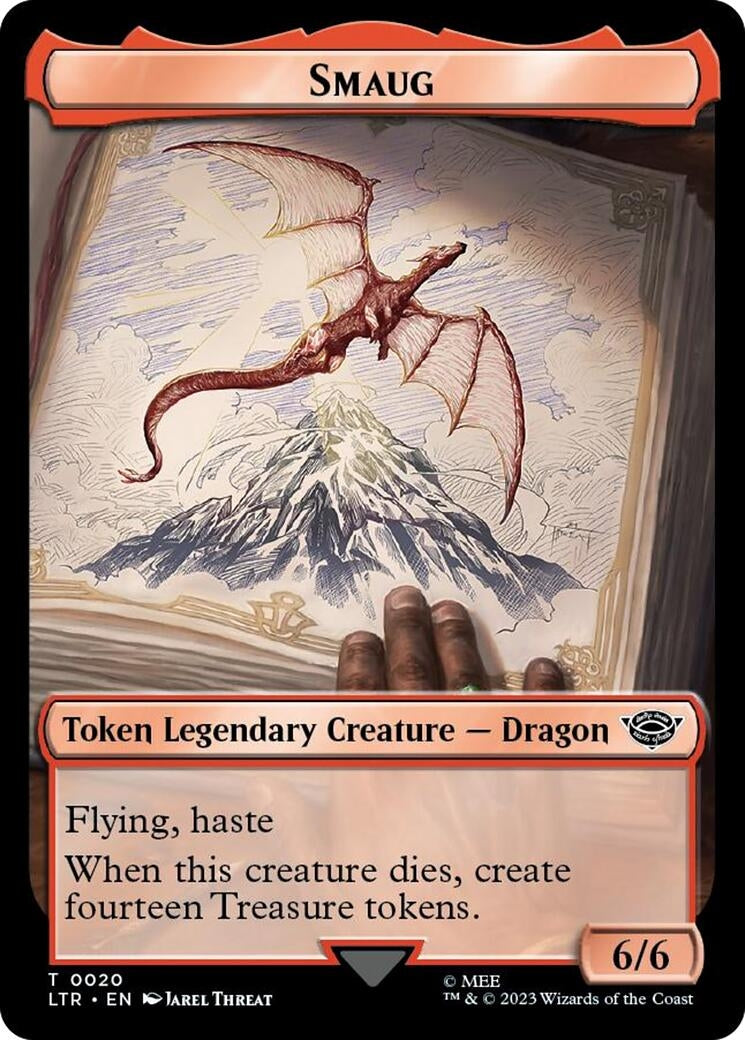 Image for Smaug // Food (0024) Double-Sided Token (Surge Foil) (20 // 24) (LTR) - Magic: The Gathering