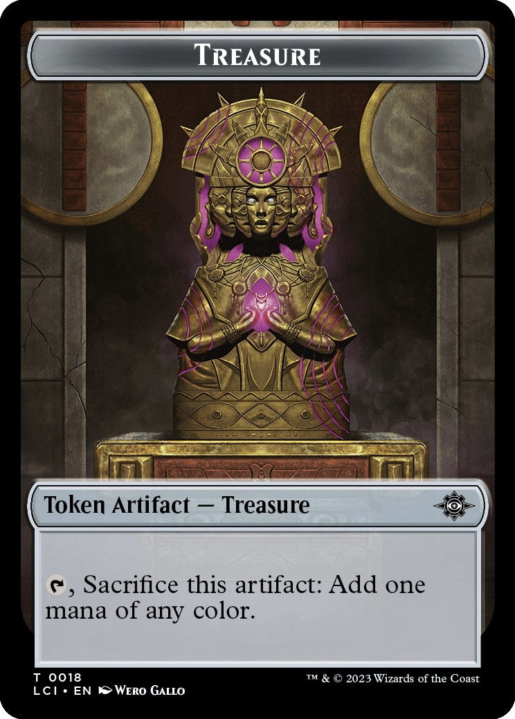 Image for Treasure (0018) // Bat Double-Sided Token (18 // 6) (LCI) - Magic: The Gathering