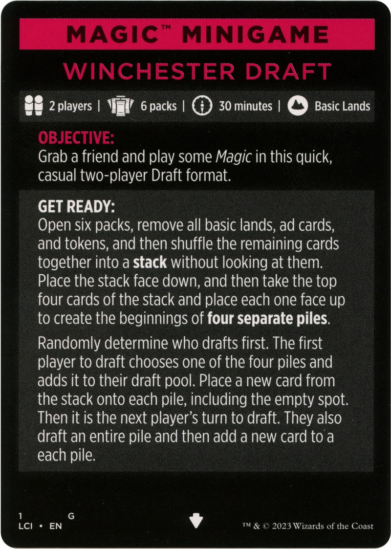 Image for Magic Minigame: Winchester Draft (1) (LCI) - Magic: The Gathering