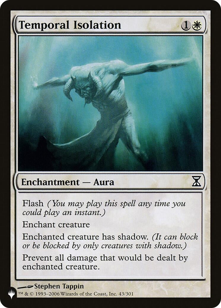 Temporal Isolation (43/301) (LIST)