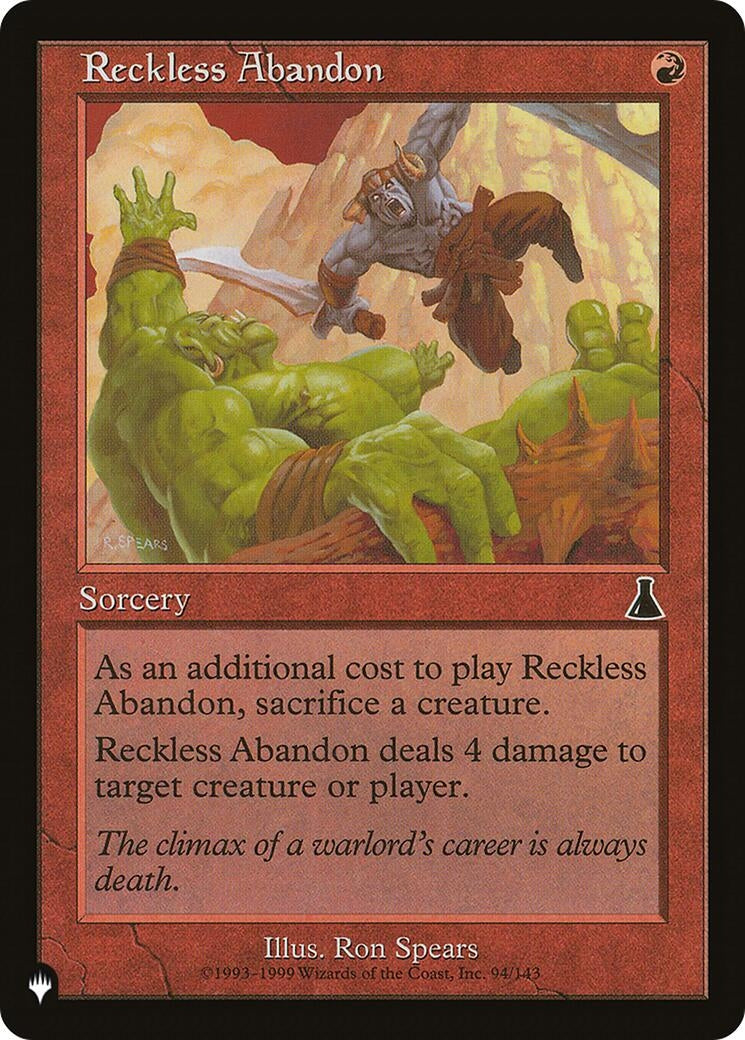 Reckless Abandon (94/143) (LIST)