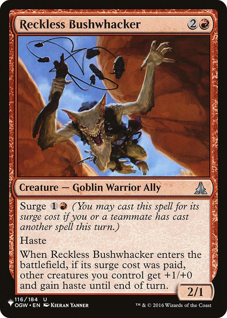 Reckless Bushwhacker (116/184) (LIST)