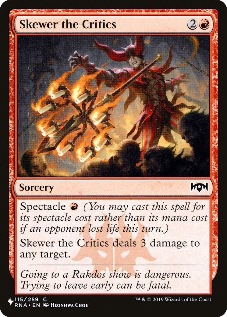 Skewer the Critics (115/259) (LIST)