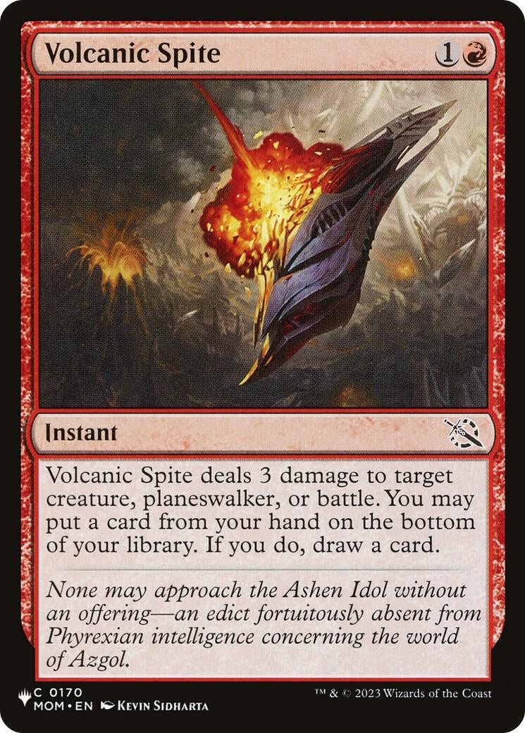 Volcanic Spite (0170) (LIST)